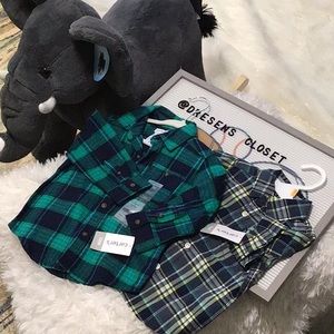2 Carter flannel shirts